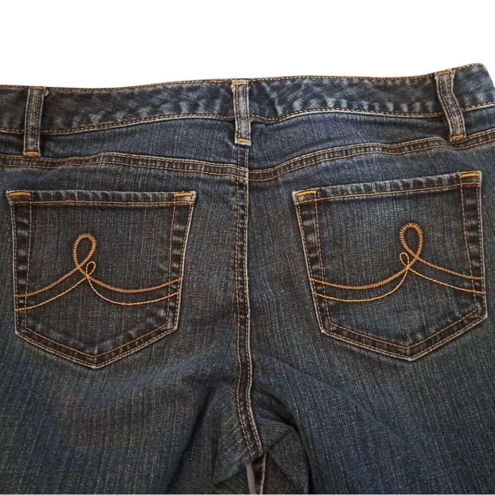 LOFT Jeans Womens 10P Petite Stretch Denim 24"L Original Boot Medium Wash‎